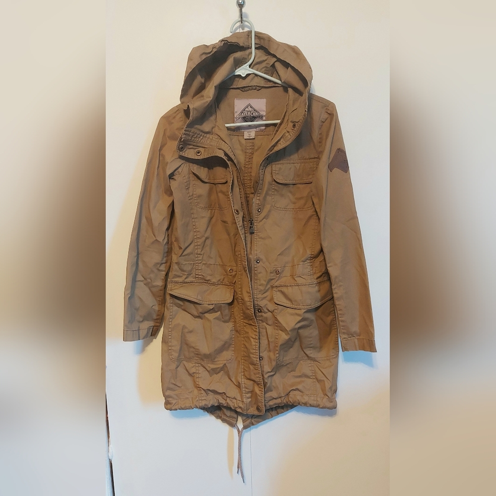 Beaver Canoe lightweight hooded women's jacket XS